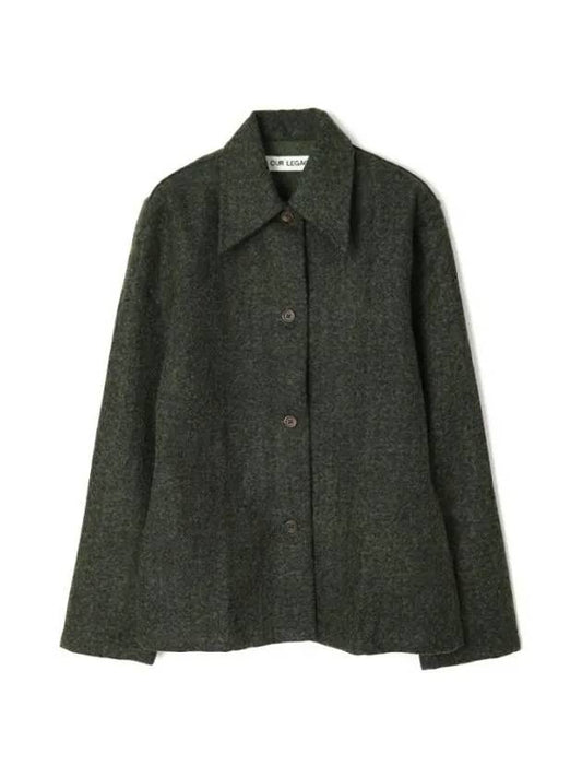 SANCTUARY SHIRT Black Moss Fuzz Wool W4236SM Sanctuary Shirt - OUR LEGACY - BALAAN 1