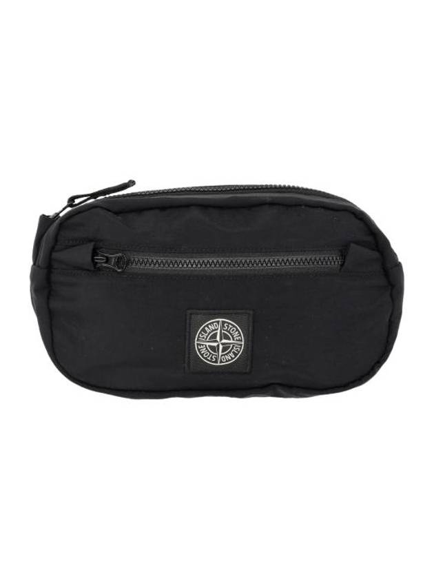 Kids Logo Patch Cross Bag Black - STONE ISLAND - BALAAN 1