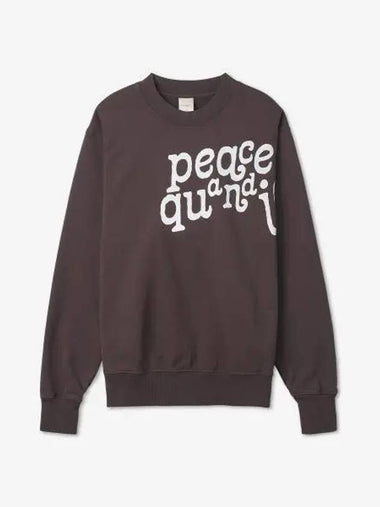 MUSEUM OF PEACE QUIET Etching Sweatshirt Brown MOPQFALL2210BBROWN - MUSEUM OF PEACE & QUIET - BALAAN 1