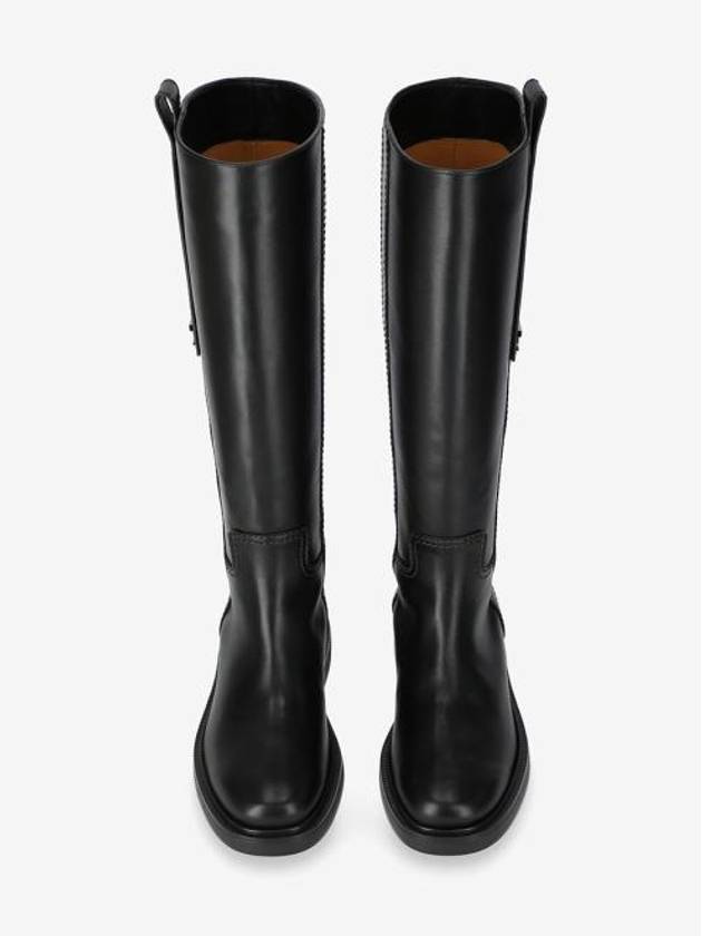 Leather Long Boots Black - TOD'S - BALAAN 4