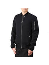 Flight Zipper Bomber Jacket Black - RICK OWENS - BALAAN 1