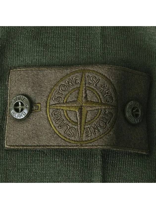 Compass Badge Knit Top Green - STONE ISLAND - BALAAN 5