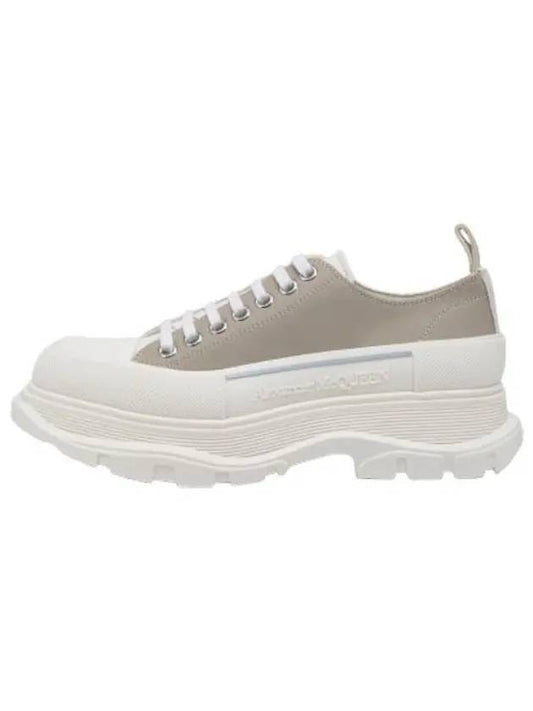 Tread slick lace up sneakers beige white - ALEXANDER MCQUEEN - BALAAN 1