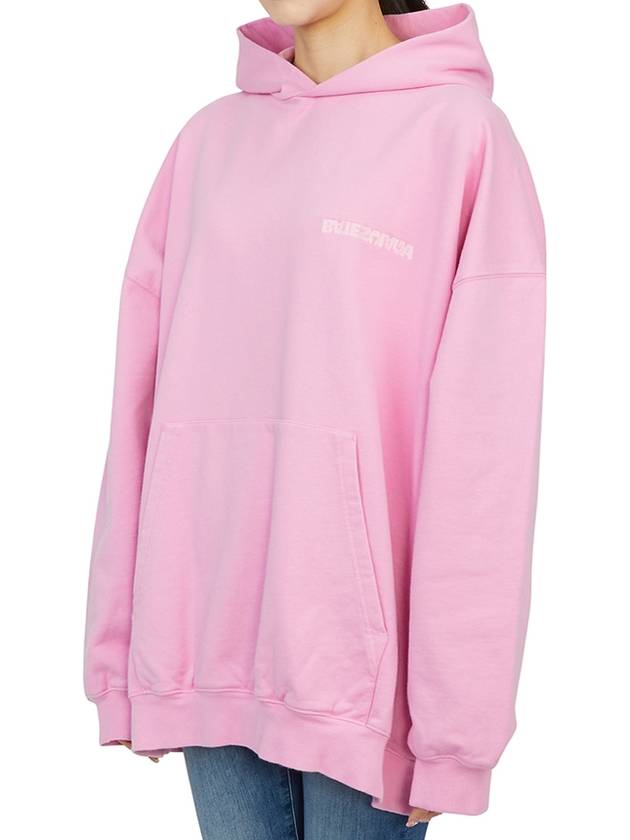 Logo Print Hoodie Pink - BALENCIAGA - BALAAN 3