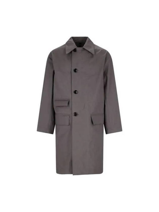 Coated Cotton Trench Coat Grey - LEMAIRE - BALAAN 2