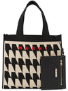 houndstooth jacquard tote bag beige - MARNI - BALAAN 2