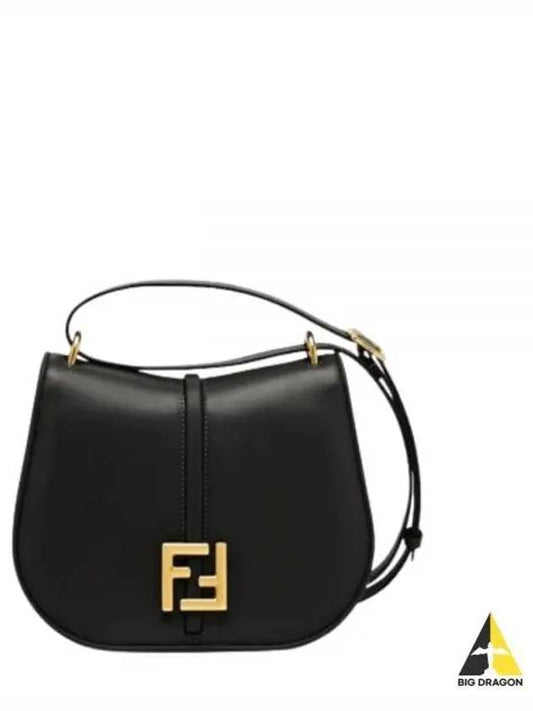 C'Mon Medium Leather Shoulder Bag Black - FENDI - BALAAN 2