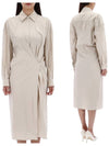 Straight Collar Twisted Long Dress Ivory - LEMAIRE - BALAAN 2