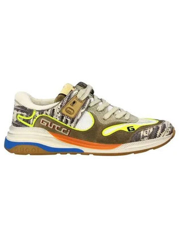 Ultrapace Low Top Sneakers Brown Yellow - GUCCI - BALAAN 1