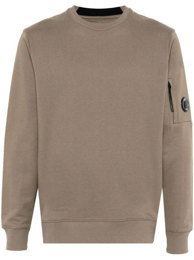 Diagonal Raised Fleece Lens Sweatshirt Brown - CP COMPANY - BALAAN 1