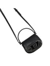 1DR Round Logo Leather Mini Shoulder Bag Black - DIESEL - BALAAN 5