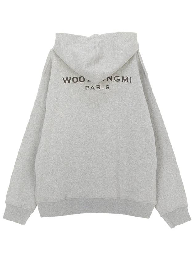 Back Logo Cotton Hoodie Grey - WOOYOUNGMI - BALAAN 3