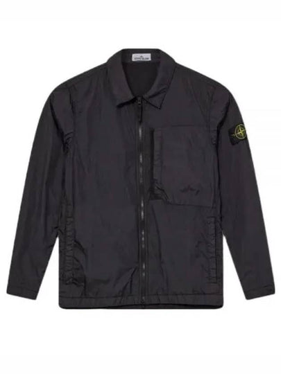 Garment Dyed Crinkle Reps Recycled Nylon Jacket Black - STONE ISLAND - BALAAN 2