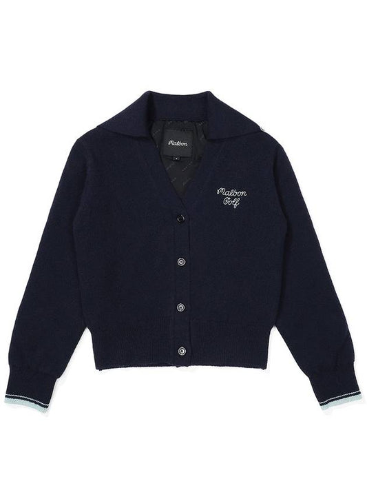 Bucket point sailor cardigan NAVY WOMAN - MALBON GOLF - BALAAN 1