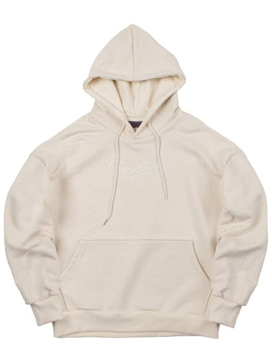 EMB LOGO HOODIE CREAM - ARCANE FUNK - BALAAN 1