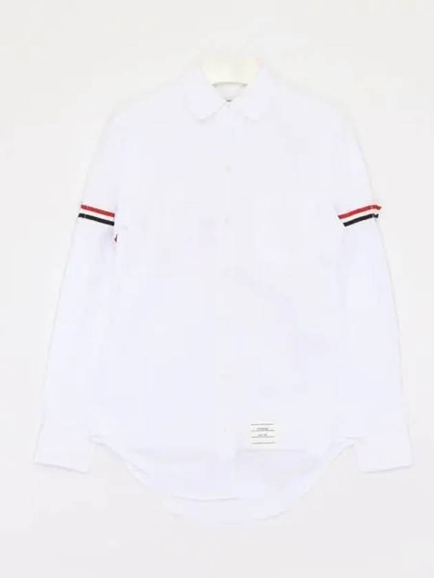 RWB Stripe Button Shirt White - THOM BROWNE - BALAAN 2