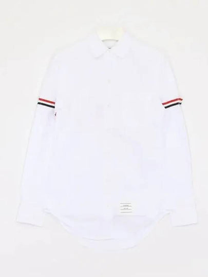 RWB Stripe Button Shirt White - THOM BROWNE - BALAAN 2