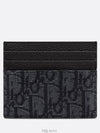 Oblique Jacquard Grain Leather Card Wallet Black - DIOR - BALAAN 4