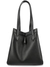 Origami Medium Leather Tote Bag Black - FENDI - BALAAN 3