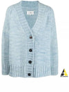 Botanical Dyed V-Neck Knit Cardigan Pale Blue - MAISON MARGIELA - BALAAN 2