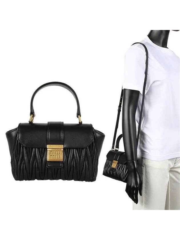 Materasse Nappa Leather Mini Shoulder Bag Black - MIU MIU - BALAAN 1