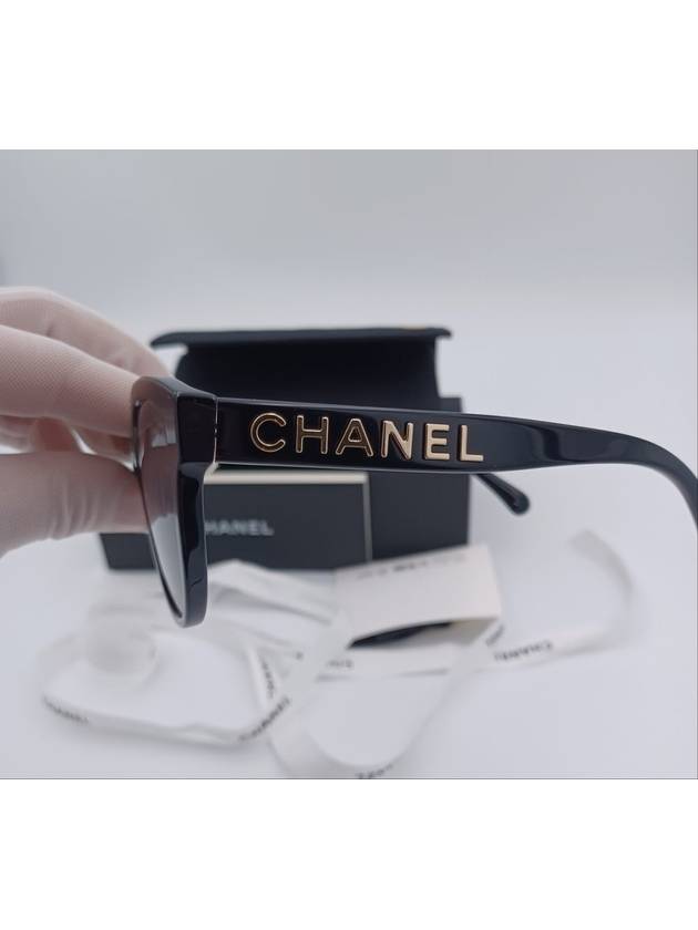 Eyewear Pantos Lettering Acetate Sunglasses Black - CHANEL - BALAAN 8