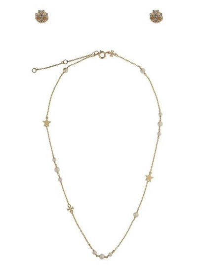 Kira Necklace And Stud Earrings Set Gold - TORY BURCH - BALAAN 2