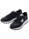 Nubuck Nylon Low Top Sneakers Black - PRADA - BALAAN 2