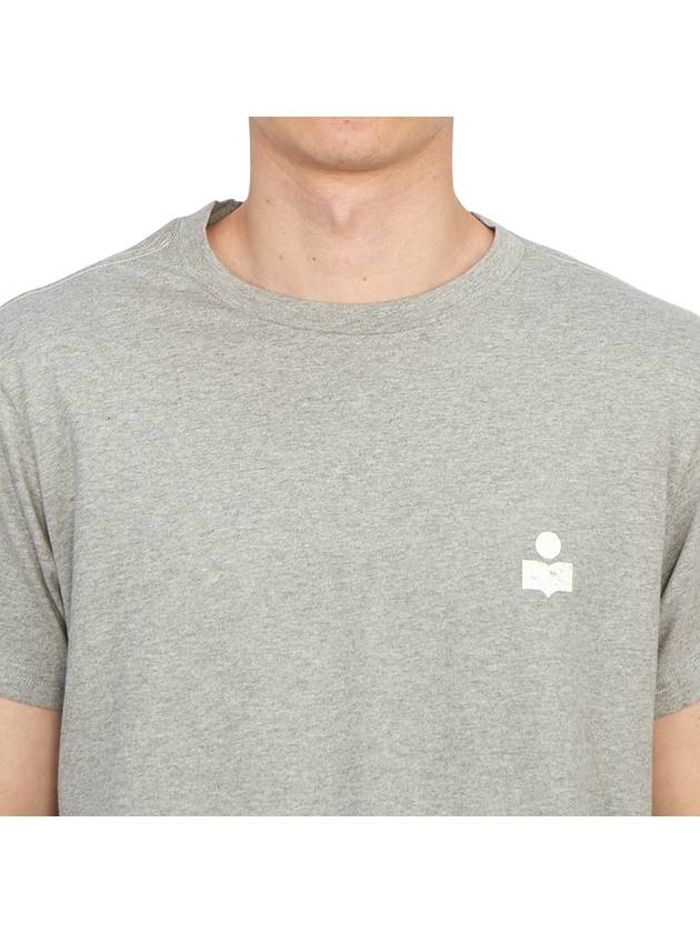 Zafferh Logo Cotton Short Sleeve T-Shirt Grey - ISABEL MARANT - BALAAN 6