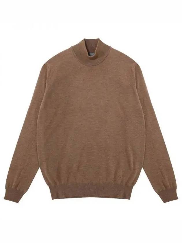 Brown wool half turtleneck knit C08KTTS01 270357 - CORNELIANI - BALAAN 1