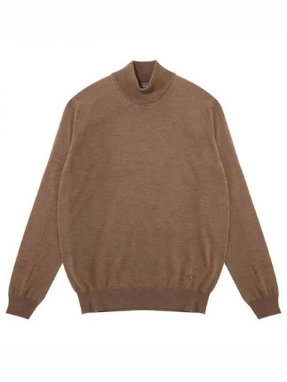 Brown wool half turtleneck knit C08KTTS01 270357 - CORNELIANI - BALAAN 1