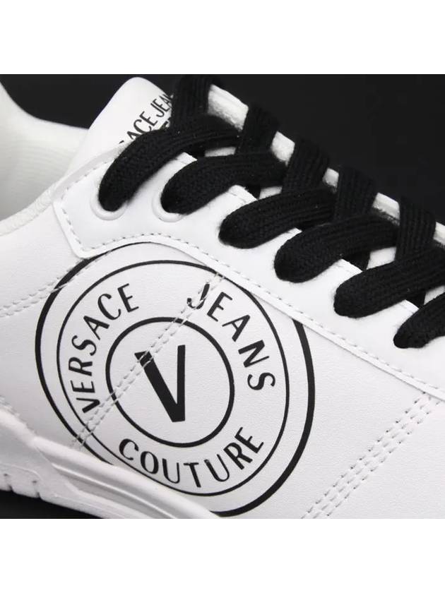 Brooklyn V Emblem Low Top Sneakers White - VERSACE - BALAAN 4