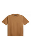 Adan Logo Mock Neck Short Sleeve T-Shirt Chipmunk - J.LINDEBERG - BALAAN 2