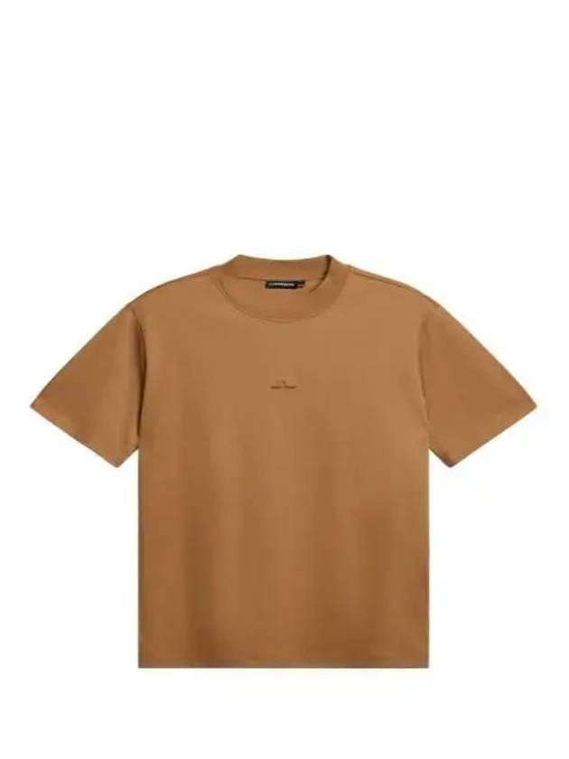 Adan Logo Mock Neck Short Sleeve T-Shirt Chipmunk - J.LINDEBERG - BALAAN 2