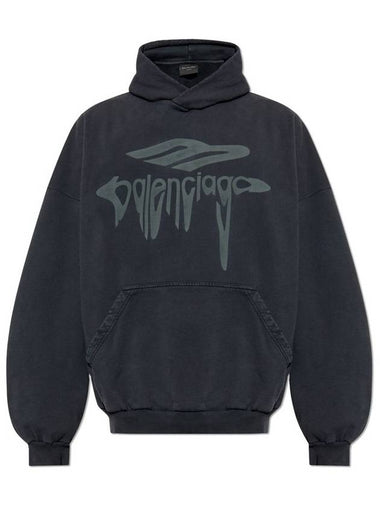 3B Liquified Large Fit Hoodie Black - BALENCIAGA - BALAAN 1