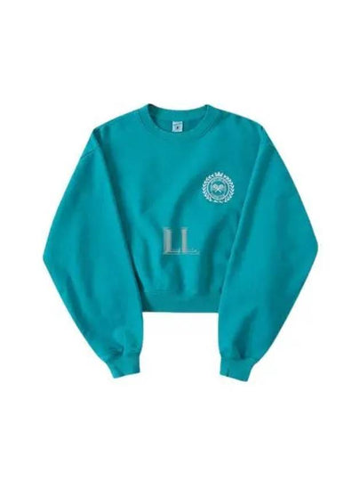 NY Country Club Crop Crew Neck Sweatshirt Blue - SPORTY & RICH - BALAAN 2