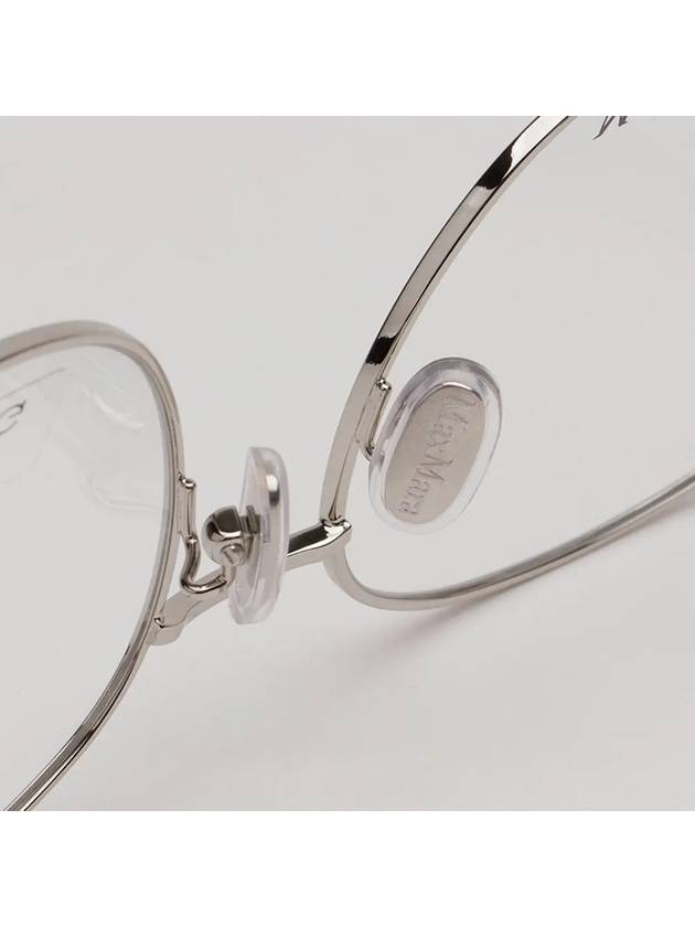 Glasses Frame MM5039D 016 Men Women Round Silver Frame - MAX MARA - BALAAN 6