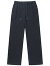 Men's Linen String Straight Pants Charcoal - SOLEW - BALAAN 2