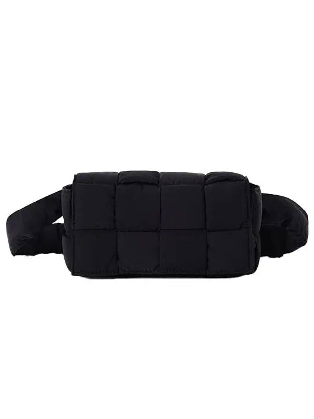 Cassette Padding Intrecciato Belt Bag Black - BOTTEGA VENETA - BALAAN 2