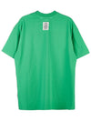 Men's Earth Apple Motif Cotton Short Sleeve T-Shirt Green - MSGM - BALAAN 3