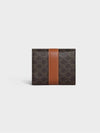 Triomphe Canvas Lambskin Trifold Small Half Wallet Tan - CELINE - BALAAN 5