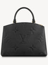 Petit Palais Monogram Empreinte Tote Bag Black - LOUIS VUITTON - BALAAN 4