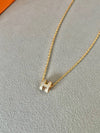 Mini Pop H Pendant Necklace Gold Marron Glace - HERMES - BALAAN 6