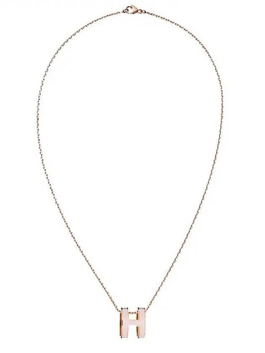 Pop H Pendant Necklace Rose Gold - HERMES - BALAAN 1