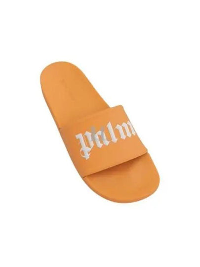 Logo Print Slippers Orange - PALM ANGELS - BALAAN 2