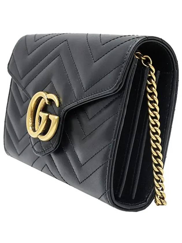 GG Marmont Matelasse Mini Crossbody Bag Black - GUCCI - BALAAN 4