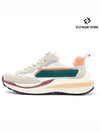 Oversole patchwork women s sneakers beige FNW2201 - FLYNEWYORK - BALAAN 1