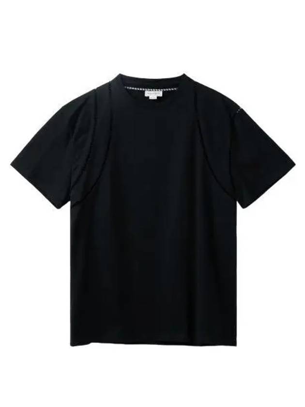 Cut out detail short sleeved t shirt Black - ALEXANDER MCQUEEN - BALAAN 1