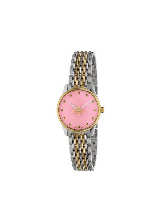 G Timeless Metal Quartz Dial 29mm Watch Pink Silver - GUCCI - BALAAN 1