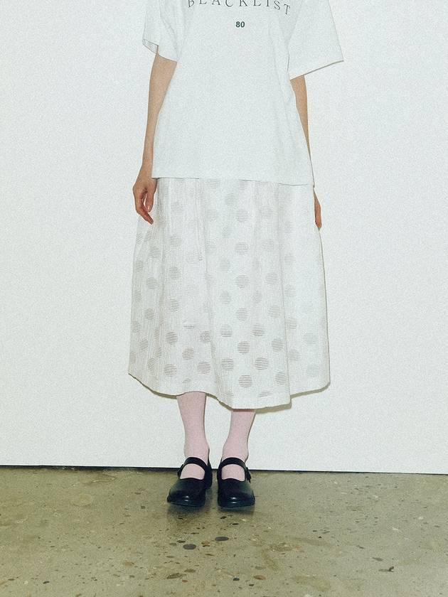 DOT Jacquard Flared Skirt_White - KOOKEESEE - BALAAN 1